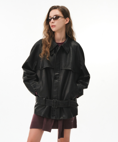 LUCIA LEATHER JACKET (BLACK)