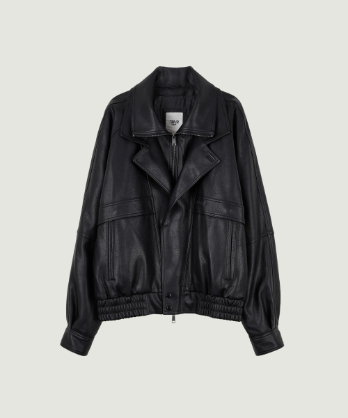 ELSA LEATHER JUMPER (BLACK)