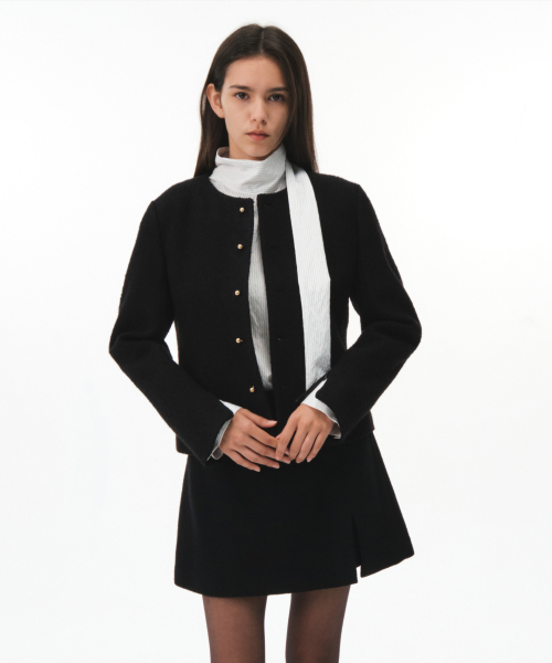 COLLINS TWEED JACKET (BLACK)