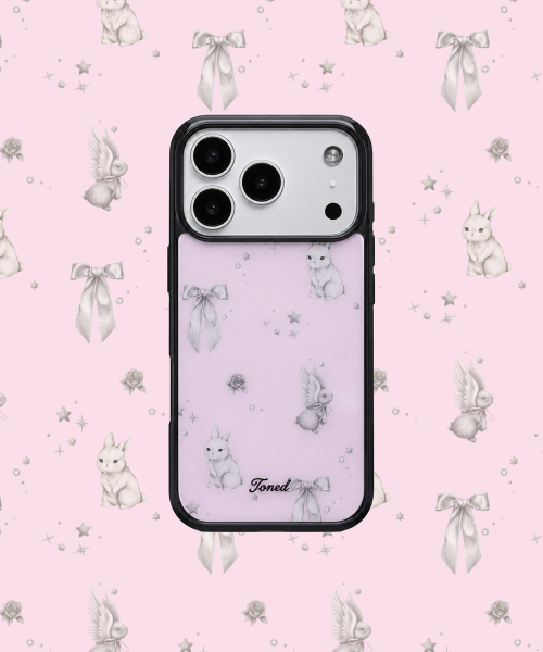 톤드 Angel bunnies iphone case (pink)