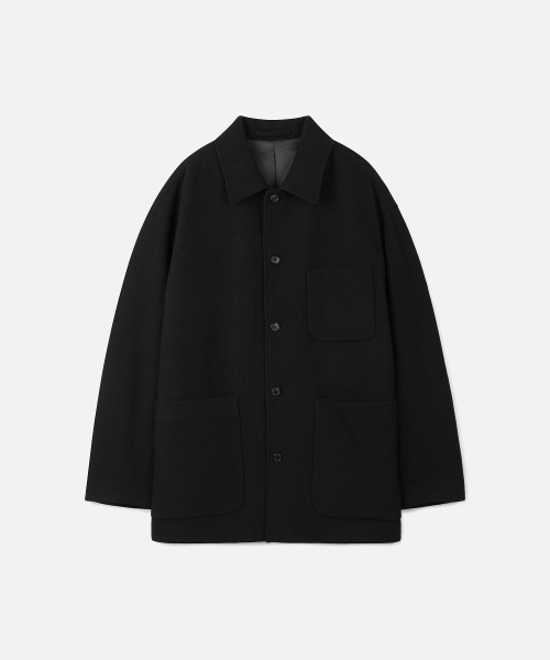WOOL 프렌치 워크 자켓 BLACK