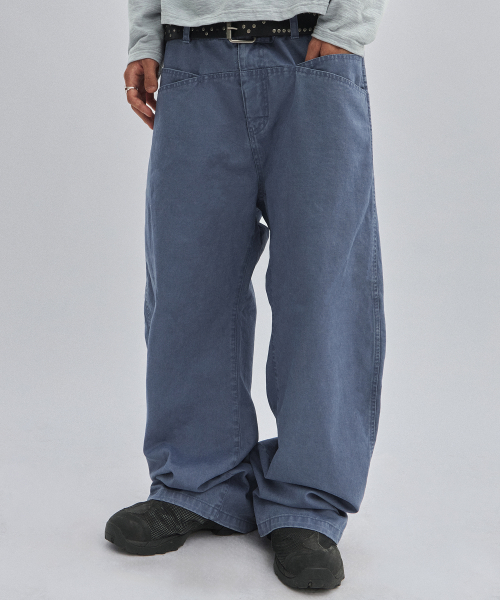 [suade X 세종] TWO POCKET PANTS [DUSTY BLUE]