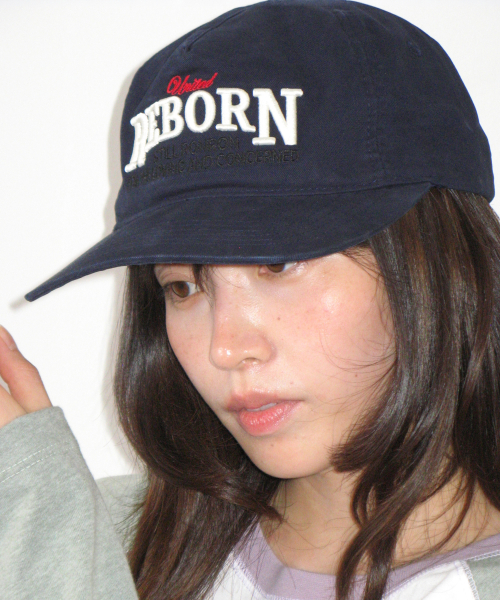 LETTERING VINTAGE BALL CAP NAVY