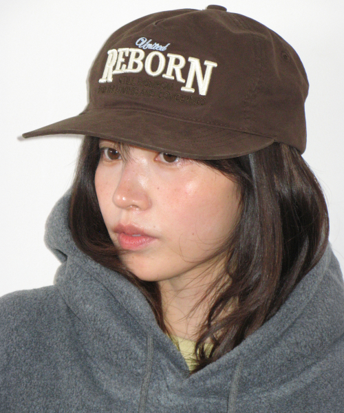 LETTERING VINTAGE BALL CAP BROWN