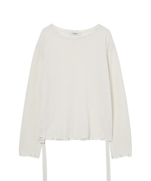 SIDE TIE KNIT IN IVORY