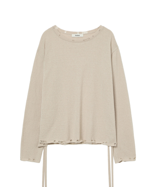 SIDE TIE KNIT IN BEIGE