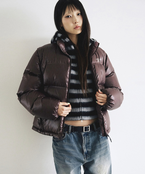 WOMAN CROP DETACHABLE DUCK DOWN JACKET