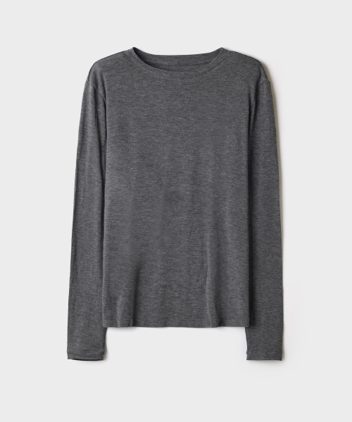 [WARMTECH Wool Blend] Womens Round-Neck Long-Sleeve_SPYVG4VA31