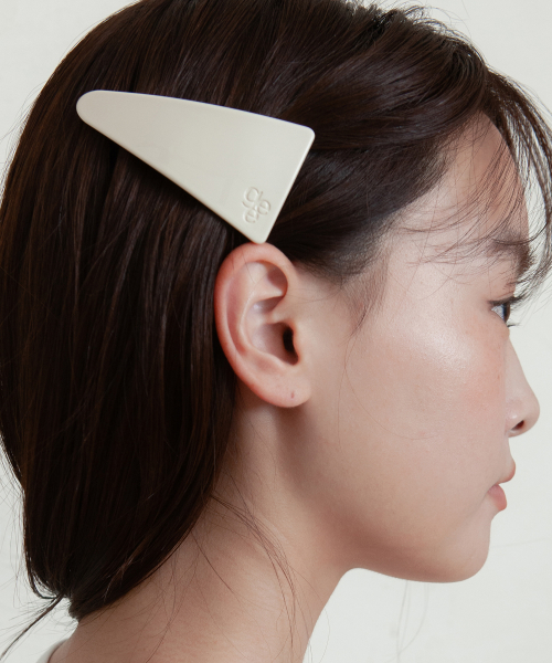 triangle hair pin - ivory
