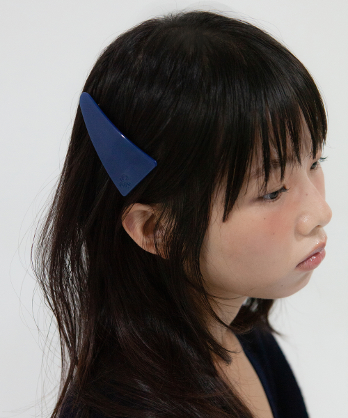 triangle hair pin - deep blue