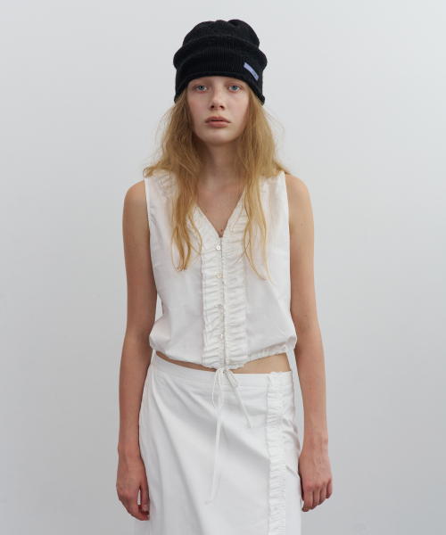 Fluted frill blouse