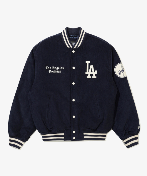 MLB LA 다저스 코듀로이 스타디움 재킷 네이비 15358007
