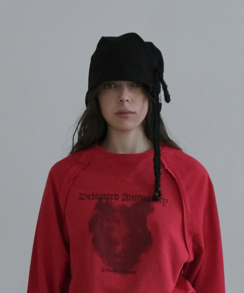 LACE-UP BEANIE [BLACK]