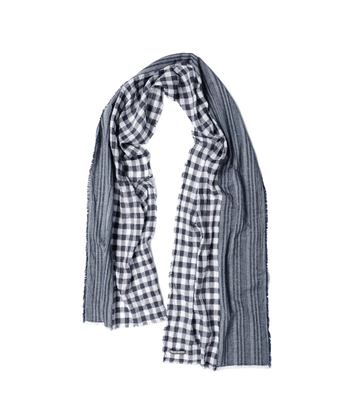 FRINGE MULTI SCARF BLUE