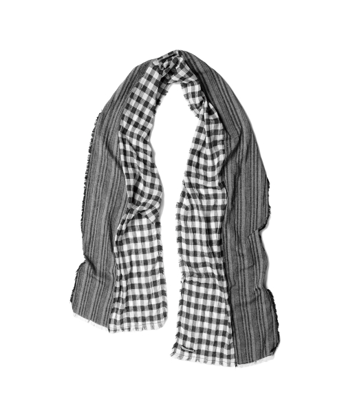 FRINGE MULTI SCARF BLACK