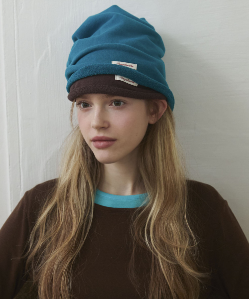 Cotton Casual Loopback Beanie Hat_Teal