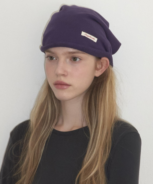Cotton Casual Loopback Beanie Hats_Purple