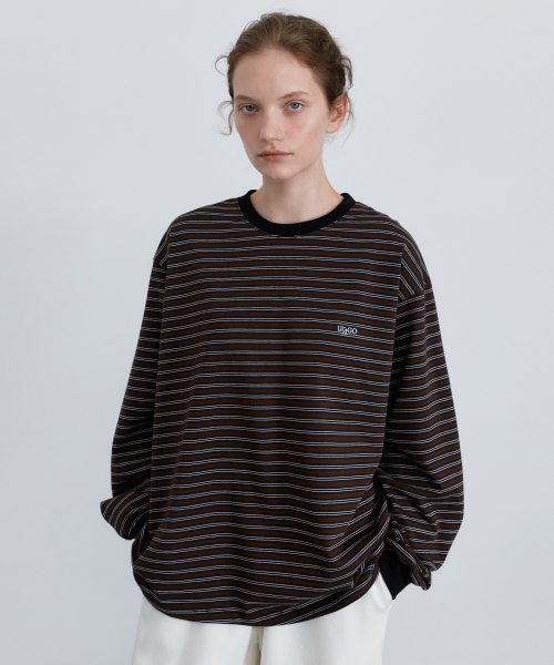 Stripe logo boxy t-shirt
