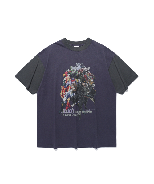 나이스고스트클럽 JOJOs STARDUST CRUSADERS CHARACTER BIG BIG TEE_PURPLE(NG2GFUT502B)