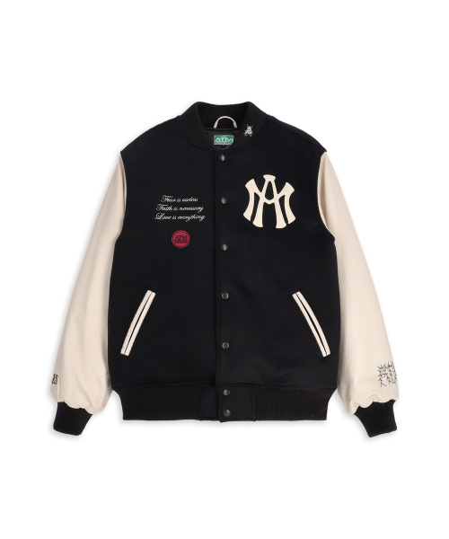 ATM X PLEASURES YELL VARSITY JACKET