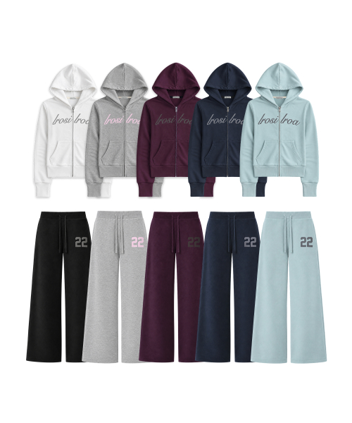 [Set] IR Lettering Slim Hoodie Set up (5 Color)