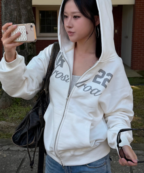 IR 22 Hoodie Zip-up (White)