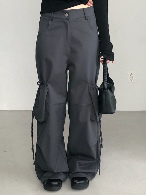 Draw Pocket Wide Pants (2C)