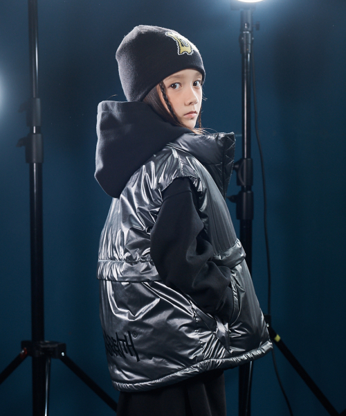 브라운브레스 키즈 KIDS GLOSSY SOLARball PADDING VEST - GREY