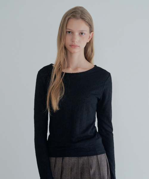 Rose Sheer Lace T-Shirt_Black
