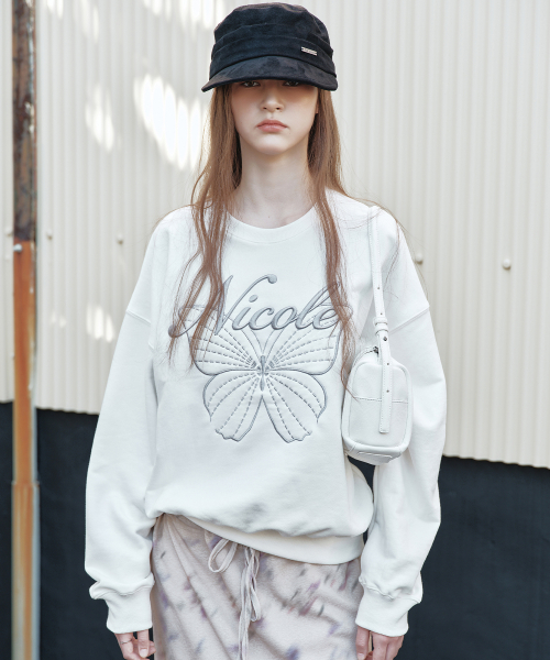 NICOLE BUTTERFLY SWEATSHIRT_IVORY SILVER