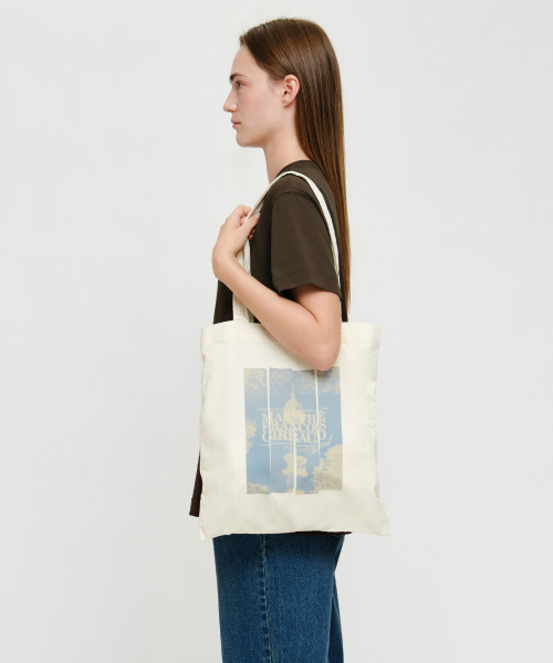 마리떼 프랑소와 저버 SEOUL EXCLUSIVE GRAPHIC ECO BAG ivory