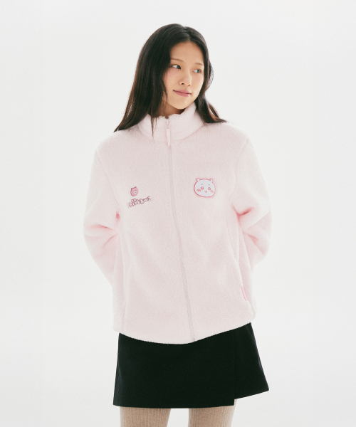 스파오 [먼작귀] 베이직 퍼플리스 집업(Pink)_SPFZG4VU05