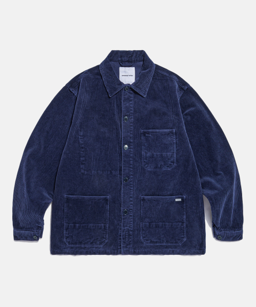 에스피오나지 Corduroy French Work Jacket Dark Blue