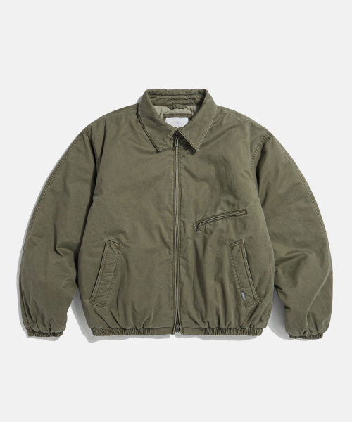 Insulated Washed Cotton Blouson Olive