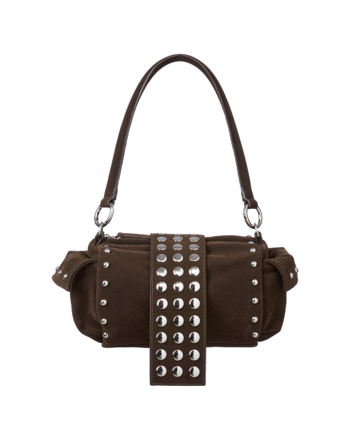 TWO-WAY STUD MINI BAG IN BROWN