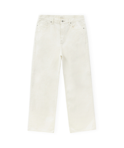 5P Straight Denim, Ecru