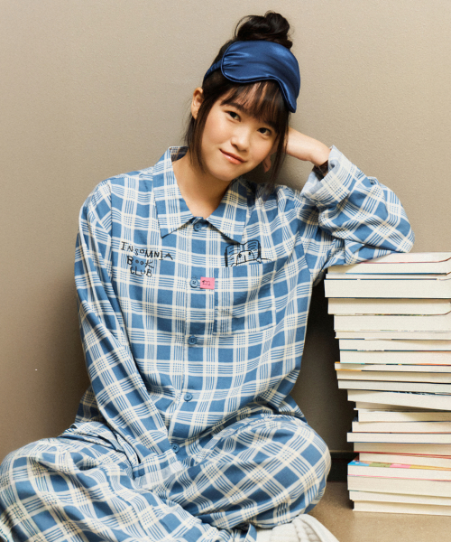 KYOBO BOOK CENTRE Long-Sleeve Pajamas (Blue)_SPPPG4TU05