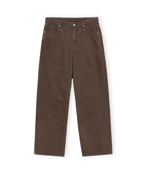 5P Straight Denim, Brown