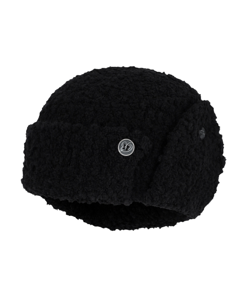 버터니 BUTTON EAR MUFF BEANIE (BLACK)