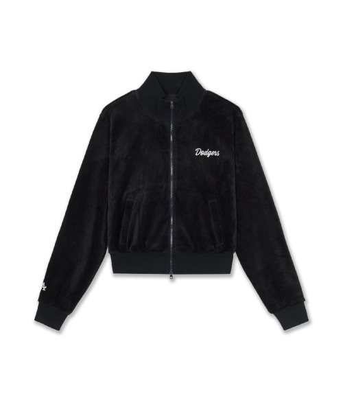 WomenS Varsity Small Cursive Velvet Track Top