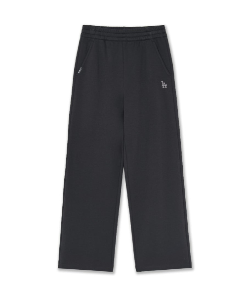 Womens Varsity Vintage Hip Lettering Brushed Semi Wide Pants