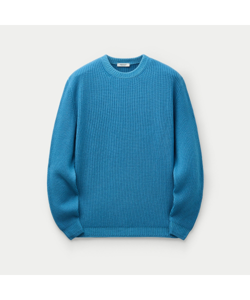 CROSSLEY DYED EXTRAFINE MERINOS WOOL SWEATER SOWAW26001BUL