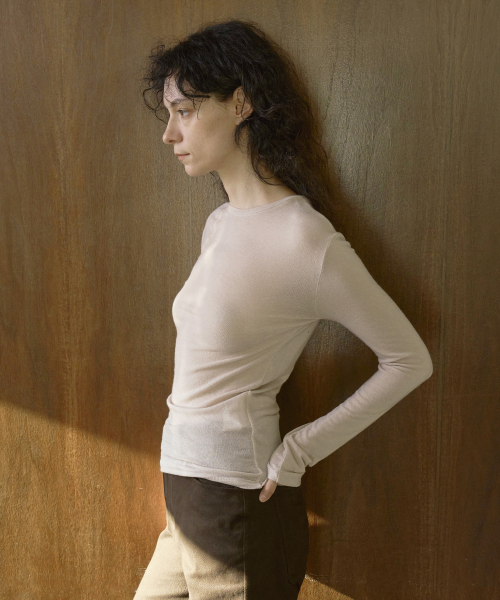 Fitted Crewneck Top_Pale Pink-VNF26050