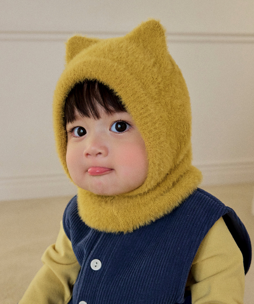해피프린스 밍크플러피 니트 아기 바라클라바