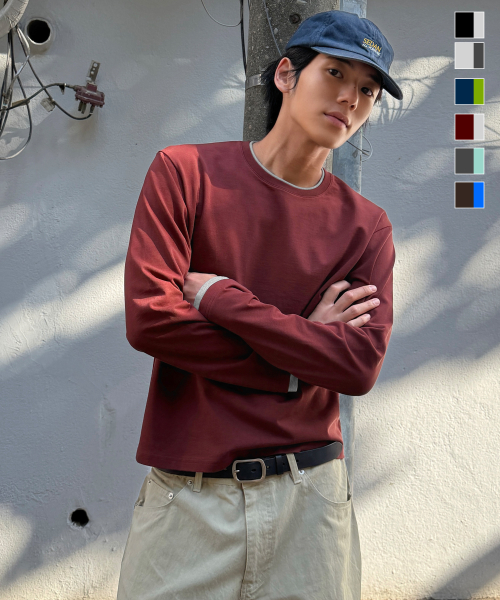 소버먼트 [태양xSOVERMENT]페이크 투톤 레이어드 롱슬리브_6colors