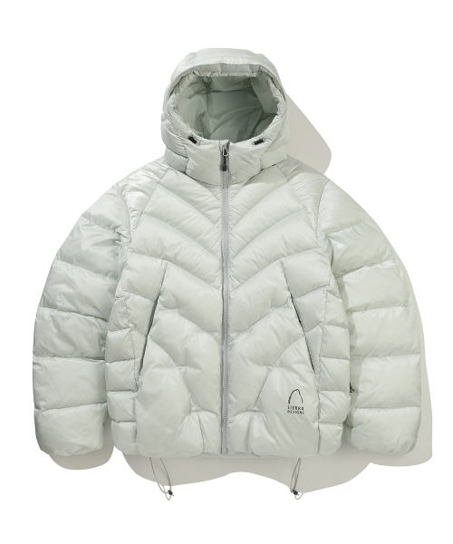 시에라디자인 칼 구스다운 후드자켓 LIGHT GREY