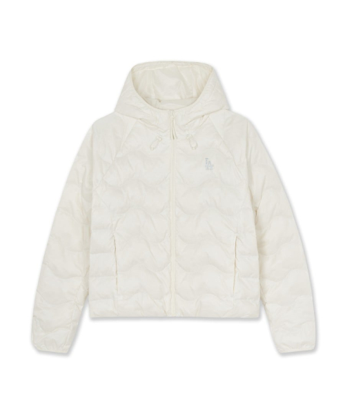 WomenS Gorpcore Wave Quilt Hood Light Down Jkt