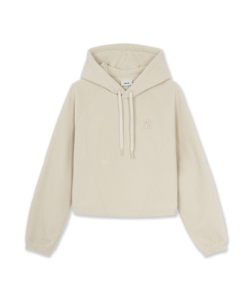 WomenS Basic Sportive Fleece Crop Hoodie