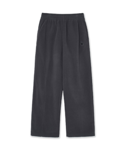 BASIC SMALL LOGO FLEECE STITCH WIDE PANTS