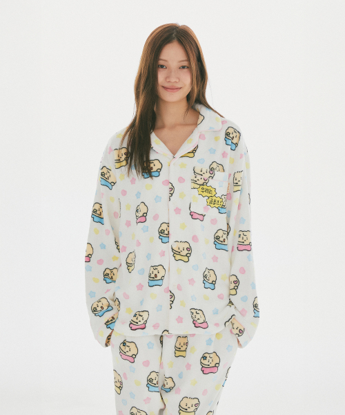 MANGGEUREOJINGOM Sleep Pajamas (White)_SPPPG4VU02